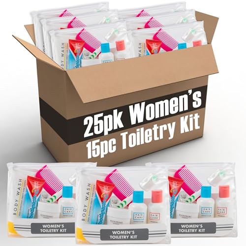 Trailmaker 25 Pack Women’s Hygiene Kits, 15-Piece Homeless Care P...