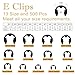 1000PCS C Clips (M3 - M28, 19 Sizes) & E Clips (1.5mm - 15mm, 13 Sizes) Black Assortment Kit for Secure Retaining Fix-Rings for DIY/Industrial