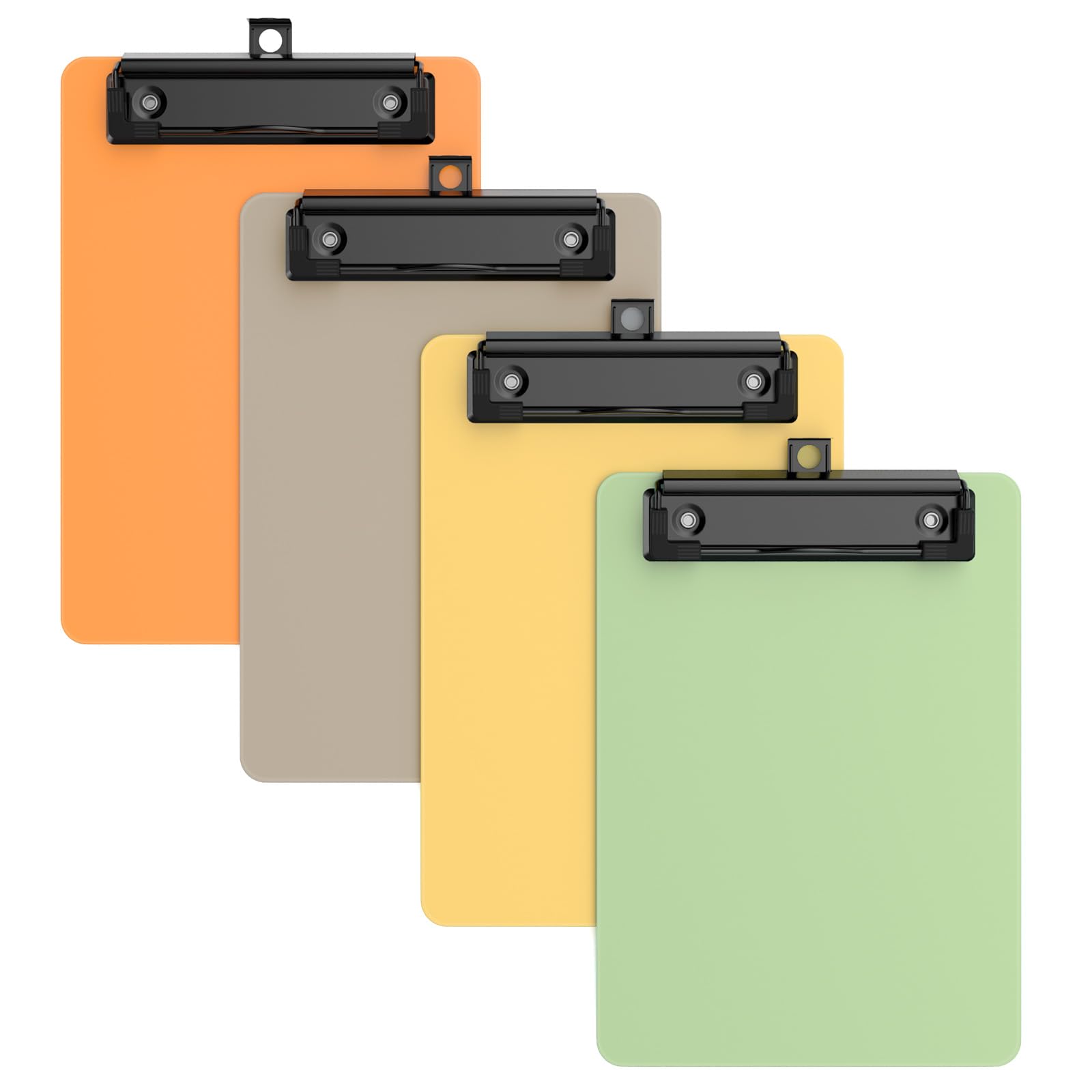 Zoenley 4 Pack Dark Colorful Small Clipboard, 5 x 7 Mini Size for Classroom, Students, Teacher, Nurse, Clip Board with Low Profile Clip, Office & School Supplies — image 1