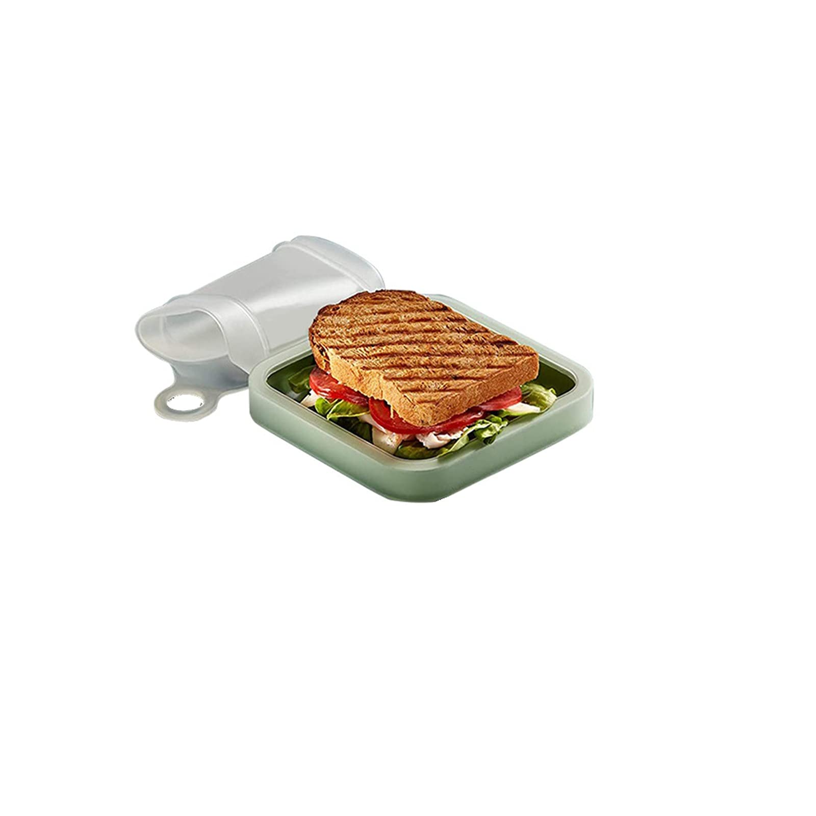Lonchera portátil de silicona para tostadas, reutilizable, para evitar fugas de líquido, lonchera limpia y respetuosa con el medio ambiente