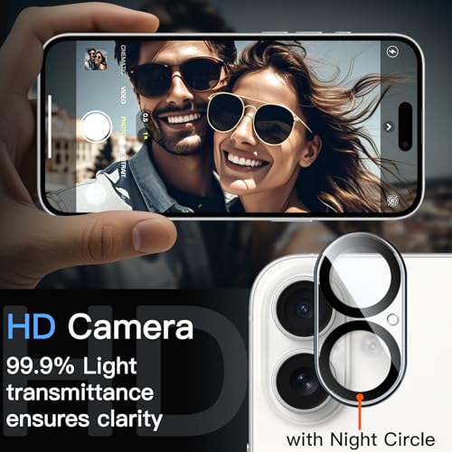 Image of JETech Camera Lens Protector Guard for iPhone 17, Clear, 3-Pack