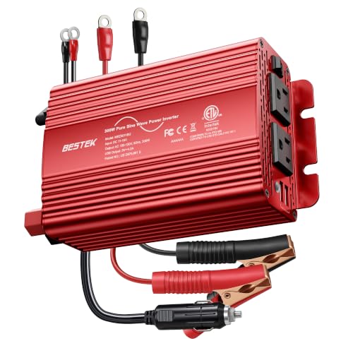 BESTEK-300W-Pure-Sine-Wave-Power-Inverter-DC-12V-to-AC-110V-Car-Converter BESTEK 300W Pure Sine Wave Power Inverter - DC 12V to AC 110V Car Converter - Image 1