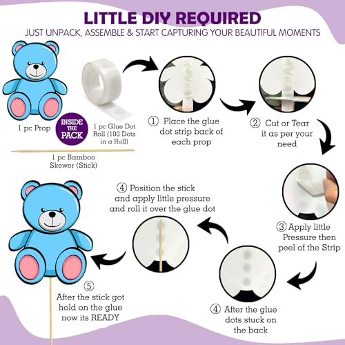 Image of Zyozique Babyy Shower Decorations Paper Banner , Photo Booth Props, Badge & Sash | Baby Shower Decorations Combo | Baby Shower Theme Party Favors (Pack of 33)