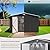 10x8 FT Outdoor Storage Shed, Metal Garden Shed - Tool Storage Sheds with Lockable Doors & 1 Vented Clear Window, Waterproof Outside Storage Building for Backyard, Patio (Black; Floor Not Included)