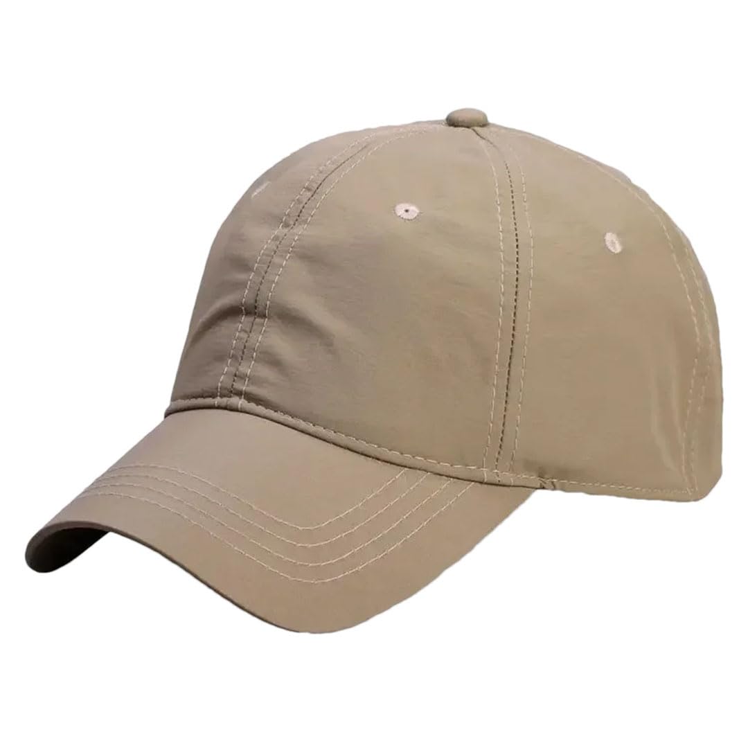 Cappellino da baseball da uomo di grandi dimensioni ad asciugatura rapida traspirante grande taglie forti cappelli da sole sport all'aperto visiera ad asciugatura rapida cachi 61-63 cm