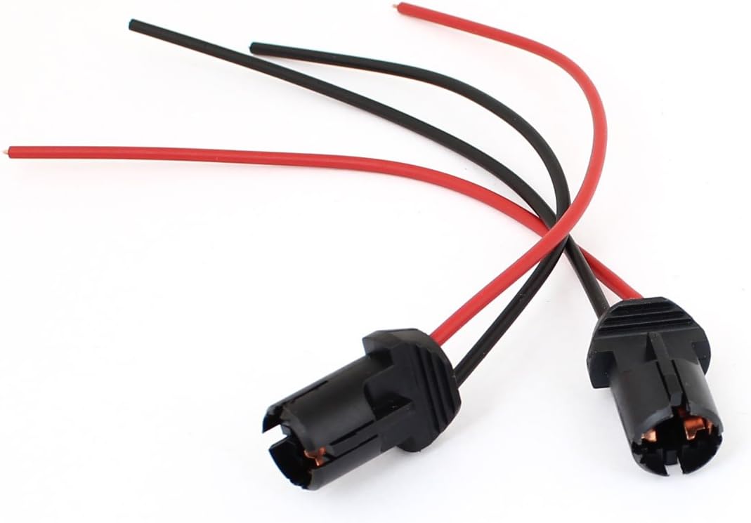 sourcing map T10 W5W Auto Light Bulb Socket Lamp Holder Connector Extension x 2