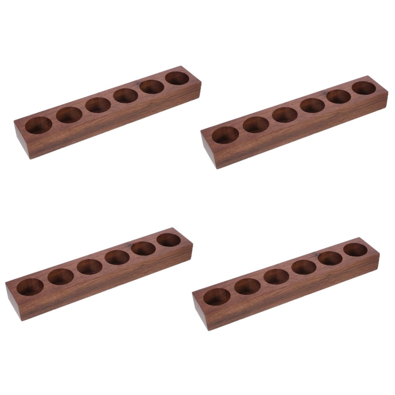 MAGICLULU Supporto Per Provette in Legno Da 4 Pezzi Supporto Per Espositore Per Provette in Chicchi Di Caffè