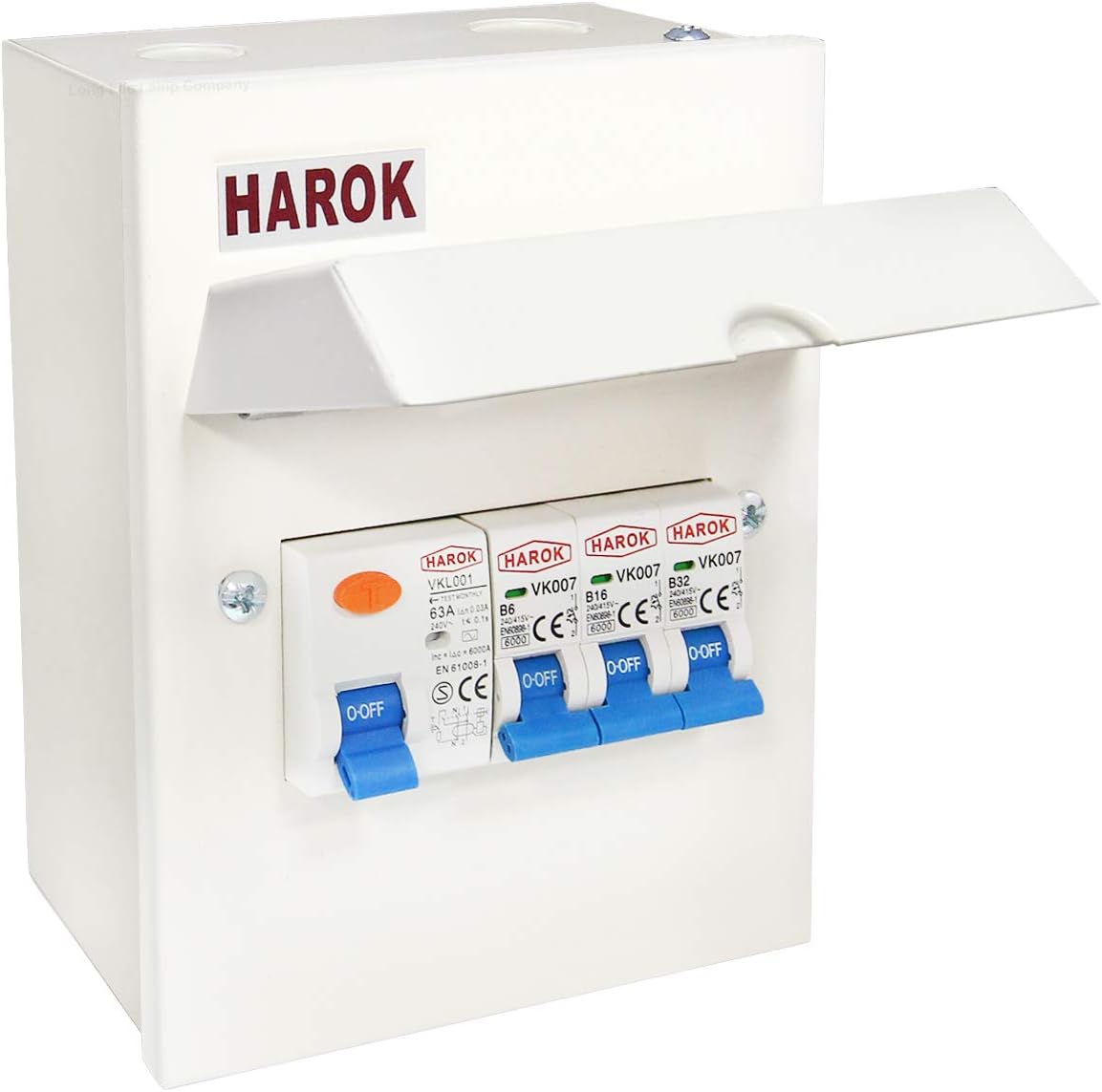 Metal Garage Consumer Unit 63A RCD, 6A, 16A, 32A MCB Amendment 3