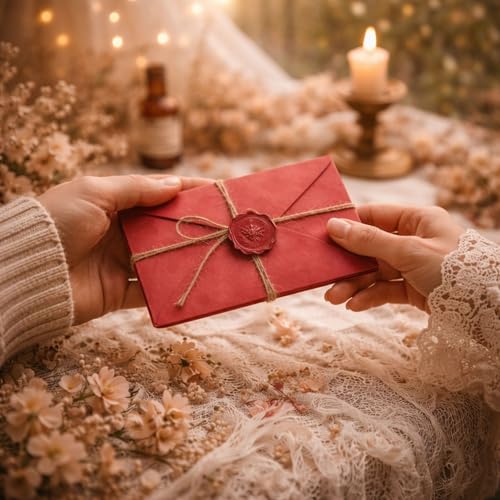Image of Celebrations Red Paper Envelopes for Valentine's Day & Romantic Messages, Vintage Envelope For Wedding Cards, Greeting Cards, Love Notes, Handwritten Notes & Love Letters - Pack Of 10
