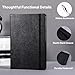 bibiage Lined Journal Notebook 2-Pack, Leather Hardcover Writing Journal for Men & Women, 160 Pages Each, 100 GSM Thick Paper, Notebook for Work & Daily Writing, A5 Medium Size (Black & Black)
