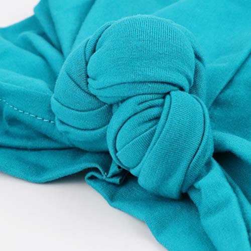 Image of DRESHOW 5 Pack Knotted Headwraps for Women African Turban Pre-Knotted Beanie Headwraps Hair Covers