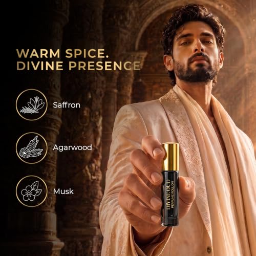 Image of Beardo Divine Oud Roll On, 7ml | 100% Concentrated Perfume Oil | Long Lasting Roll On For Man | Woody, Spicy, Oud | Ideal Gift for Men | Best Attar Perfume For Man