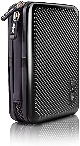 Duronic Hard Drive Case HDC3 /BK | BLACK | Portable ALUMINIUM Storage Pouch for External Hardrive & Cables | Lightweight & Protective |Suitable for Western, Toshiba, Buffalo, Hitachi, Seagate, Samsung