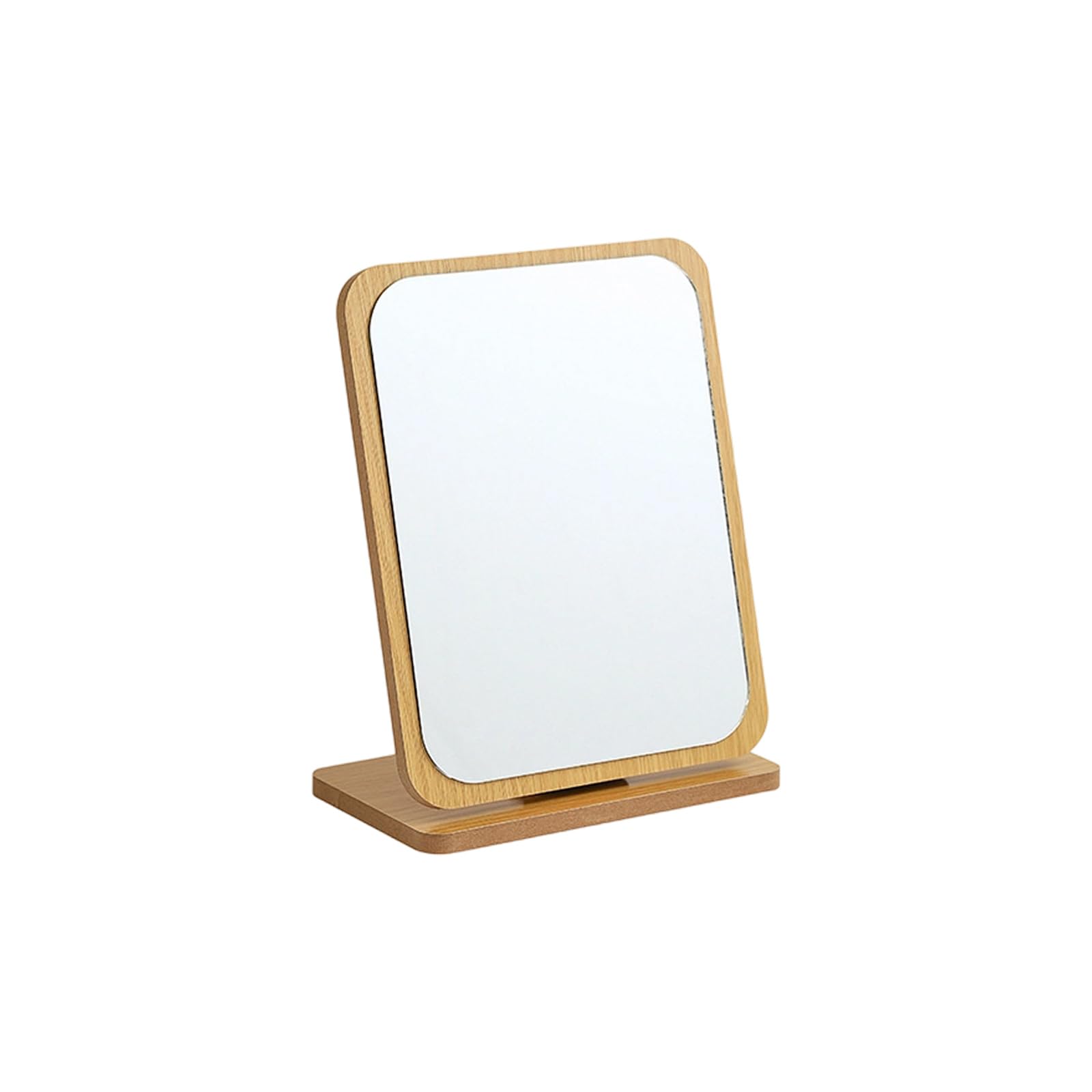 HDOYTXXM Desk Makeup Mirrour Cosmetic with Wooden Stand Vanity Mirrours Rotatable Makeup Mirrours Dormitory Room Decors Cosmetic for Bathroom