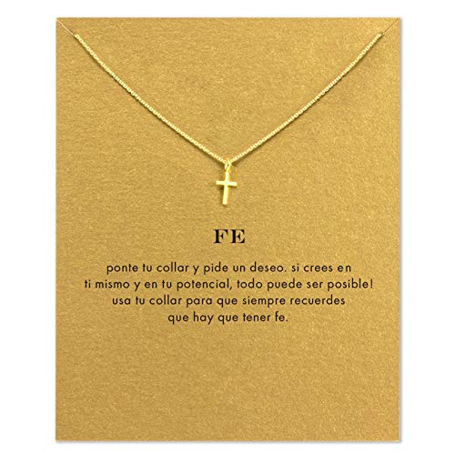 Hundred River Friendship Cross Necklace Gift Necklace with Message Card(Cross)