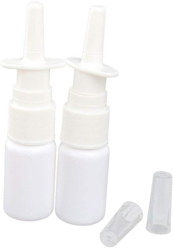 30ML Empty Plastic Nasal Fine Mist Spray Bottle Pump Sprayer with Cap-White