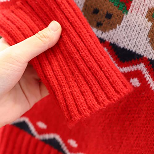 Toddler Kids Girl Boy Christmas Sweater Chunky Soft Pullover Knit Top Turtleneck Autumn Winter Warm Blouses for3