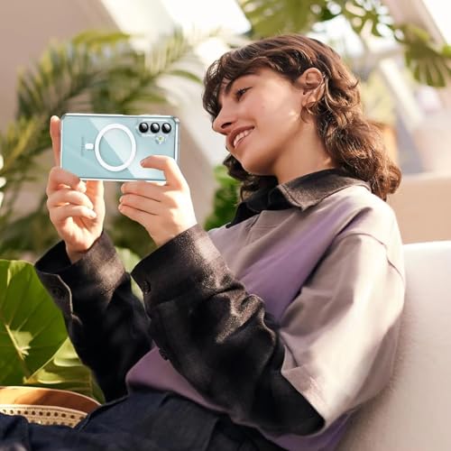 Image of REALCASE for Samsung Galaxy A36 5G | Magnetic Clear Case | Durable, Scratch-Resistant | Slim Transparent Compatible with MagSafe | Protective TPU Bumper Back Cover for Samsung Galaxy A36 5G