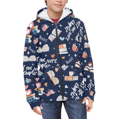 Hoodies for Boys Size 6-16 Teens Sportwear Activewear Zip Up Hoodie Sweatshirt Jacket with Pocket