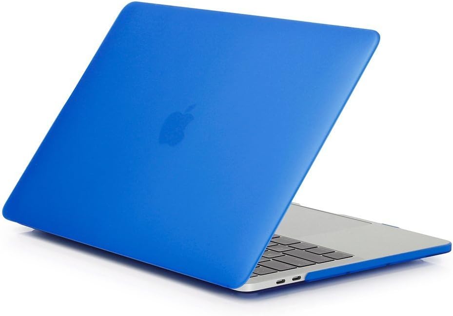 Smooth Soft-Touch Matte Frosted Plastic Hard Shell Case Cover for Apple Macbook Pro 13-inch 13" 2016 A1706, A1708 Release with Touch Bar and Touch ID (Dark blue)