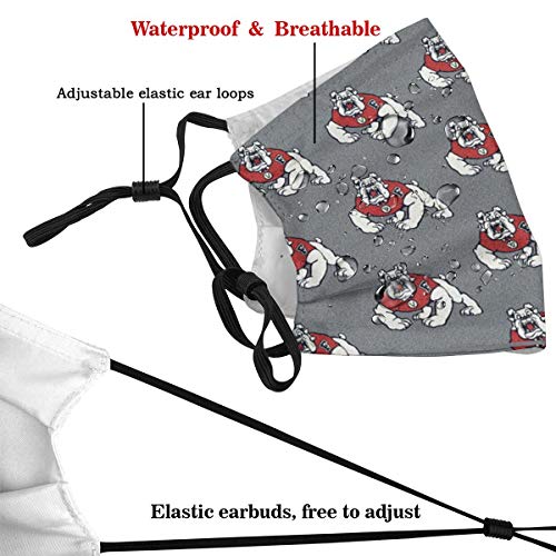 LasGo Face Cover Fashion Design Ma_sk Fresno State University Football Fans Balaclava Windproof Scarf with 10 Filter
