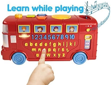 CoolToys My First Learning Bus | School Bus for Babies, Toddlers, Kids | Educational, Sensory Fun with Letters, Numbers, Words, Colors | Learning Playtime with Music + Lights