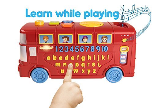 CoolToys My First Learning Bus | School Bus for Babies, Toddlers, Kids | Educational, Sensory Fun with Letters, Numbers, Words, Colors | Learning Playtime with Music + Lights