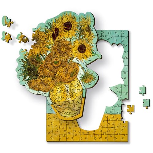 Trefl – Puzzle en Bois : Les tournesols, Vincent Van Gogh -200 éléments