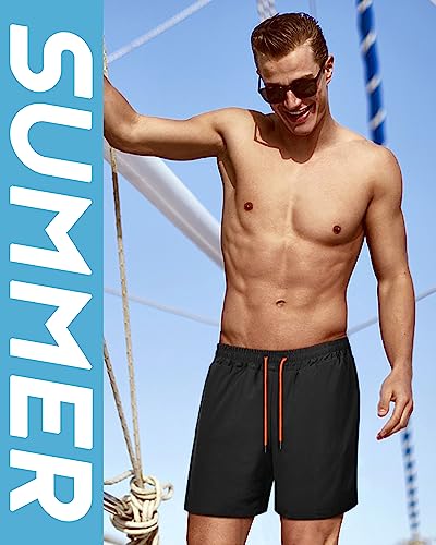 Fasker Mens Swim Trunks with Compression Liner 7" Inseam Quick Dry Bathing Suit Beach Shorts Swimming Trunks with Pockets4