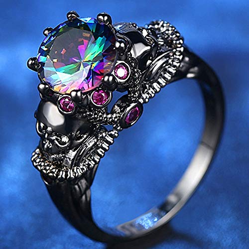 Jude Jewelers Retro Vintage Skull Gothic Statement Promise Cocktail Party Biker Ring3