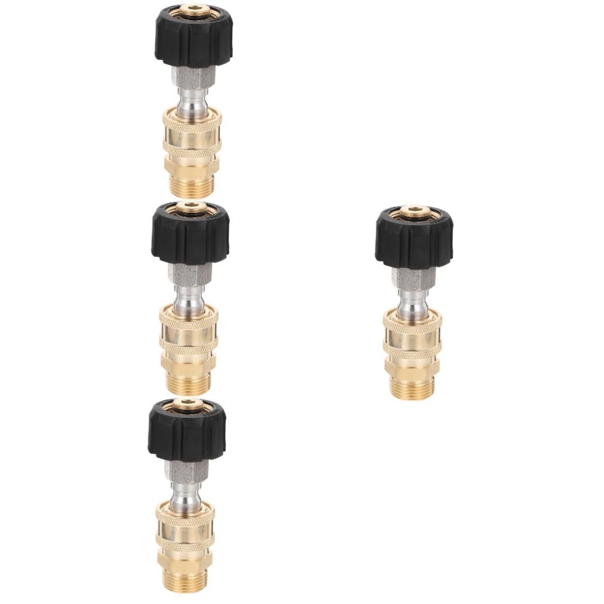 Kisangel 4 Juegos De Conector De Conversión De Agua De Alta Presión Cobre M22 A 3/8 Conector Inserto Conector De Conversión De 14 Mm Conector De Grifo Eléctrico Dual Carrete Latón