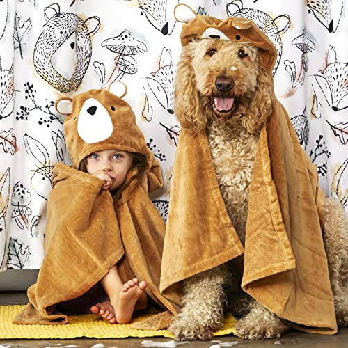 Image of SKL Home Sketched Woodland Hooded Bath Towel 51.00 inch x 23.00 inch