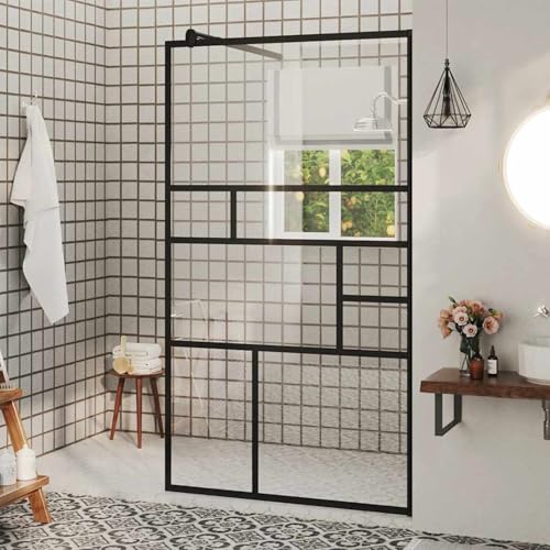 Gecheer Mampara de Ducha Moderna con Vidrio ESG   Diseño Minimalista, Seguridad y Fácil Limpieza Modelo DSXLYKLYD 150753ES