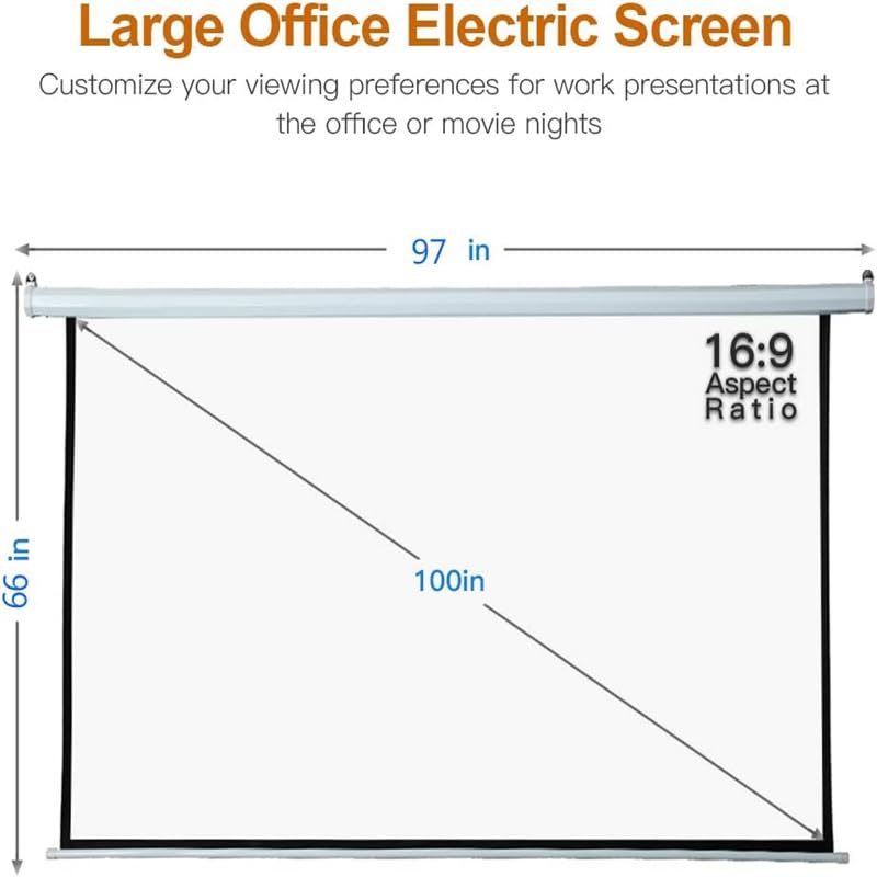 Pantalla de proyección eléctrica para hogar 4K HD 16:9 miniatura 4