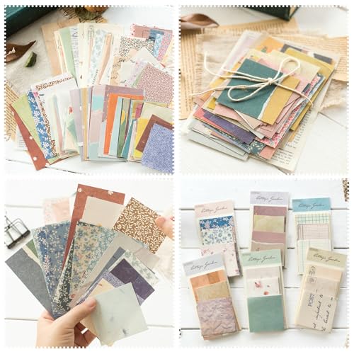 NPCSWXQ 360Pcs Scrapbook Supplies kit 6 Pack of Vintage Crafts Planner Bullet Junk Journal Supplies Scrapbook Paper Card Making and Scrapbooking Supplies Journaling DIY Mixed Media Collage Card Gift