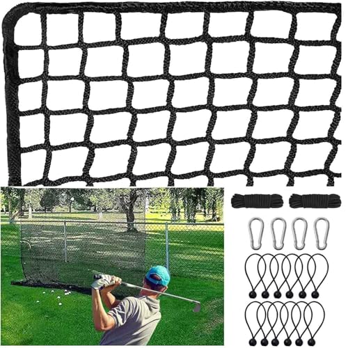 LalaKoo Golf Hitting Netting with Rope - Golf Netting 10FT X 15FT Sports Netting for Backyard Barrier Golf Practice Netting for Garage Golf Ball Netting
