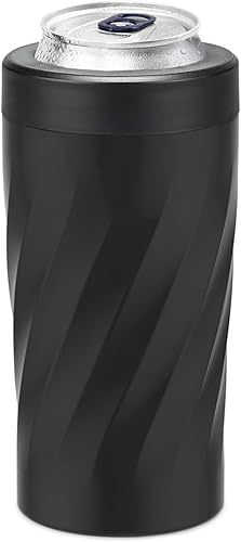 Miniatura 1 de Enfriador de latas de cerveza delgado 4 en 1 para todas las latas de 12 onzas, aislante de latas de acero inoxidable de doble pared que mantiene 8