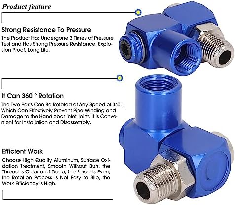 4PCS 1/4 Inch NPT Swivel Air Hose Connector 150PSI for Pneumatic Tools Compressor Systems