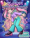  Livre de coloriage K-Pop: Plus De 60 Dessins Amusants De Personnages Adorables Inspirés Par La Culture Musicale Coréenne Pour Les Adolescents