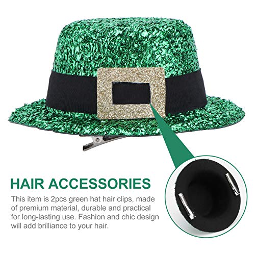 VALICLUD 2 STKS St Patricks Dag Mini Top Hoed Haar Clip Mini Leprechaun Hoed Shamrock Klaver Hoed Thee Party… - Image 4