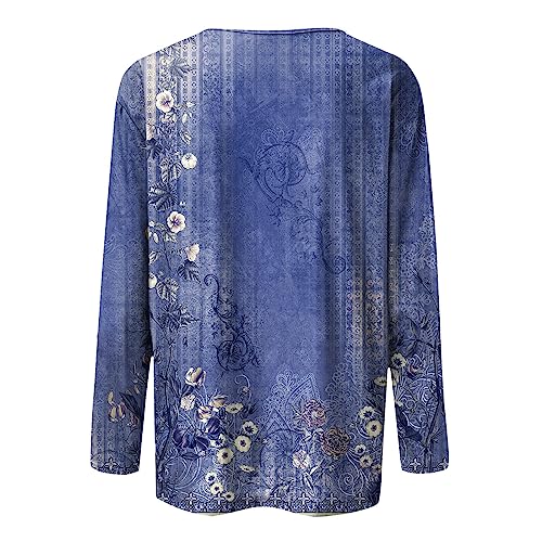 Blouses for Women 2025 Three Quarter Sleeve Round Neck T Shirt Hawaiian Printing Trendy Fashion Beach Tops2