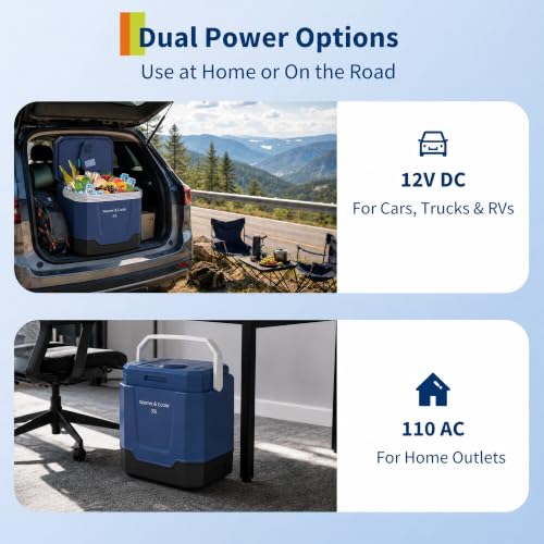 Image of 35QT Electric Cooler with Locking Handle for Camping & Road Trips