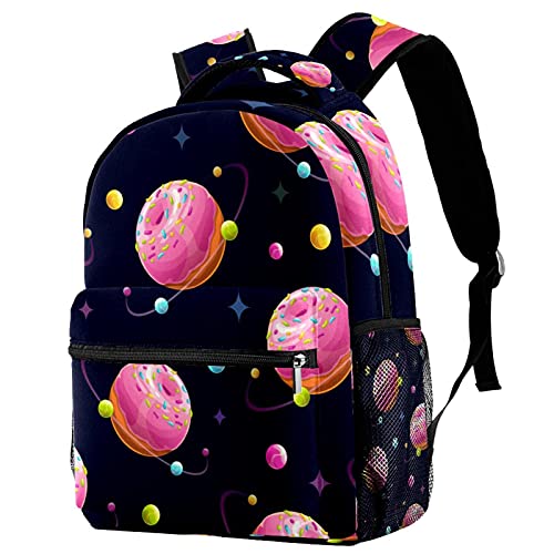 Sac à dos de voyage anti-fuite avec porte-bouteille et motif flamant rose Medium