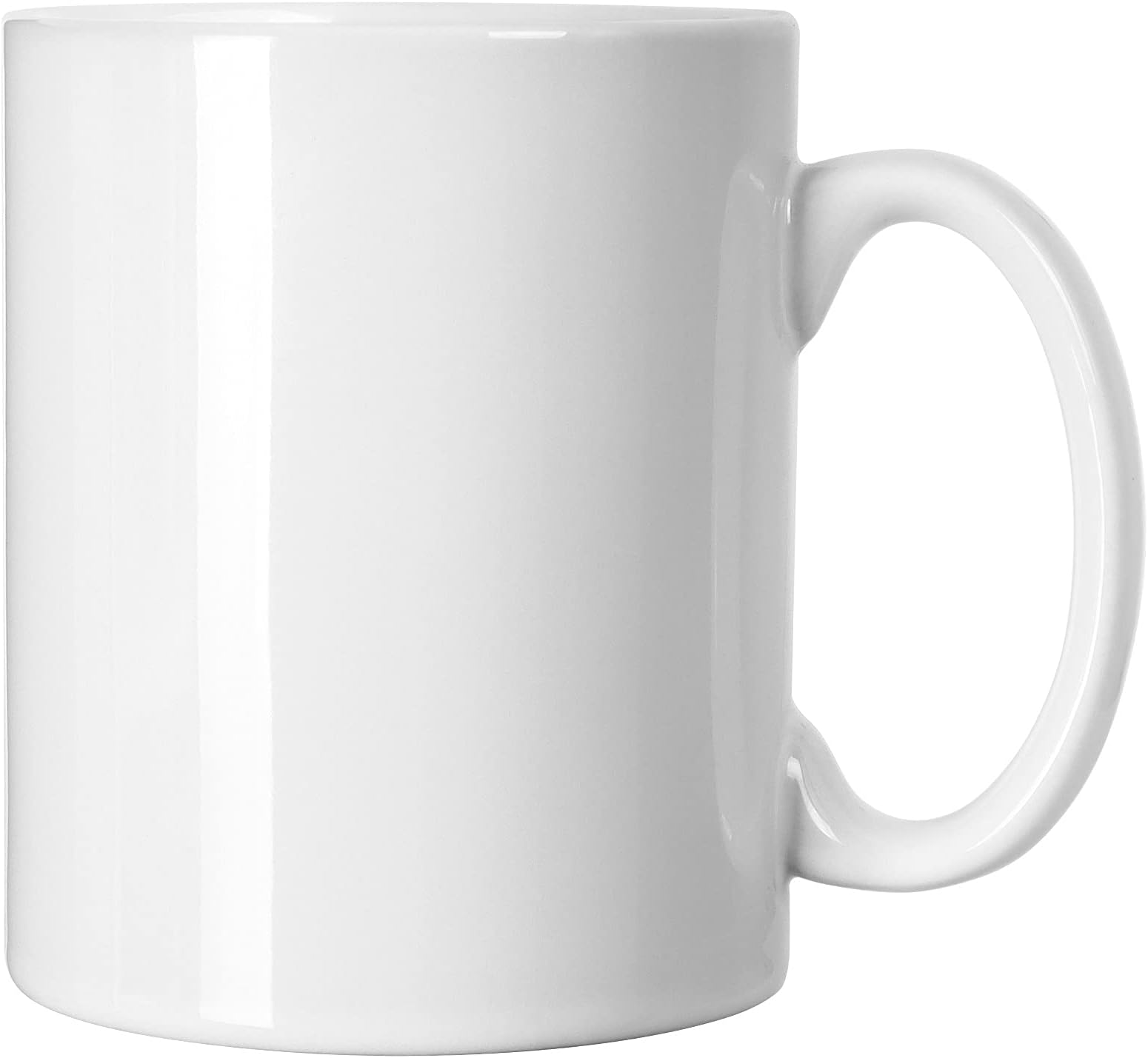 Smilatte 20 OZ Extra Large Ceramic Coffee Mug, M017 Classic Porcelain Boss Super Big Tea Cup with Handle for Office and Home, White