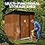 Zynfylus 6x4 FT Outdoor Metal Storage Shed, Coffee Garden Shed with Lockable Door & Sloping Roof, All-Weather Tool Shed for Backyard, Patio, and Lawn