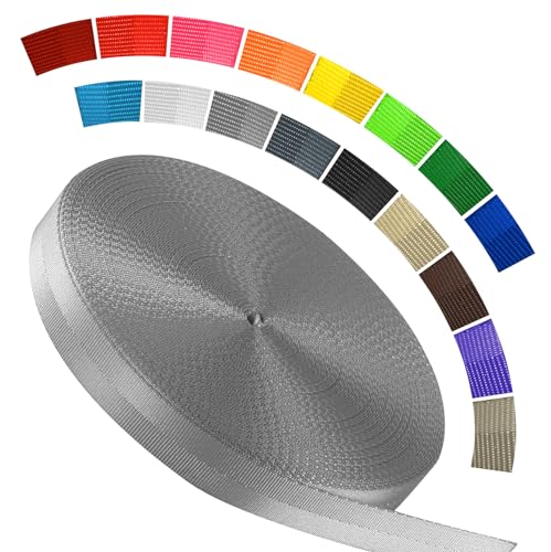 Image of Polyester Webbing Strap 16+Colors - 1 inch&1.5 inch&1.9 inch - 16.5 25 33 55 Yards Heavy Duty Webbing Roll, Flat Webbing Strap for Indoor&Outdoor Gear, Climbing, DIY Crafting, Repairing