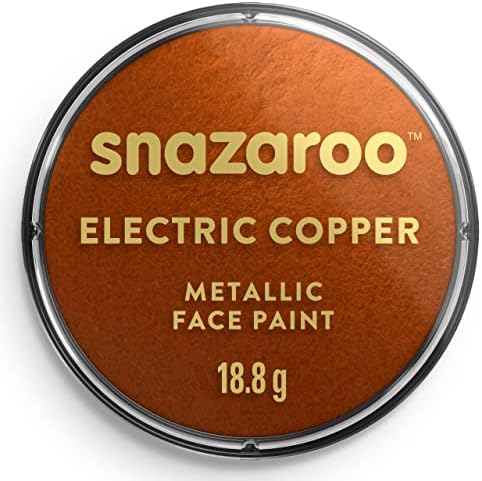 Snazaroo 1118755 Schminkfarbe - Metallik Kupfer - 18 ml Topf, hautfreundlich, wasserbasiert, wasservermalbar, parabenfrei, Face & Bodypaint für Kinder & Erwachsene