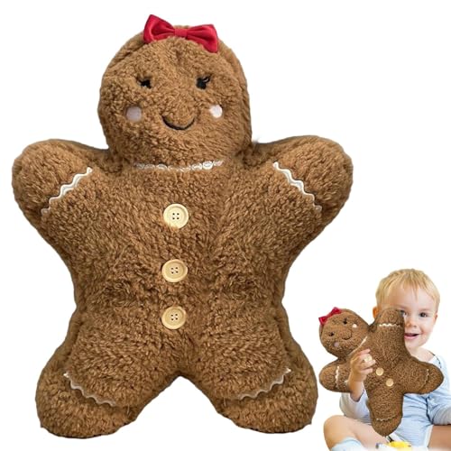 Bonhomme d'épice en peluche doux pour chambre d'enfant et bureau