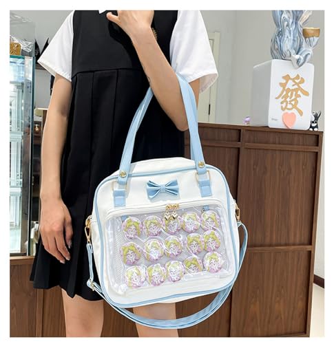 Womens Lolita Handbags Japanese Style Sweet Bow Shoulder Bag PU Leather Messenger Bag Casual Top Handle Bag2