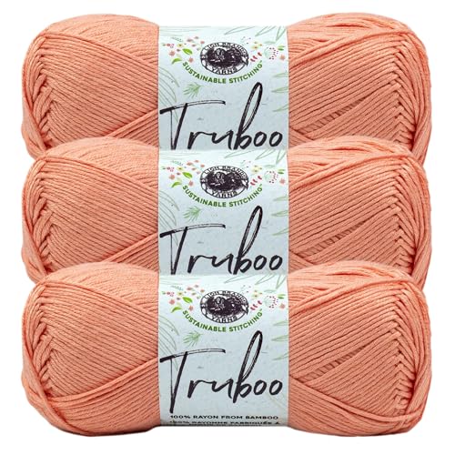 Image of (3 Pack) Lion Brand Yarn Truboo Yarn, Coral